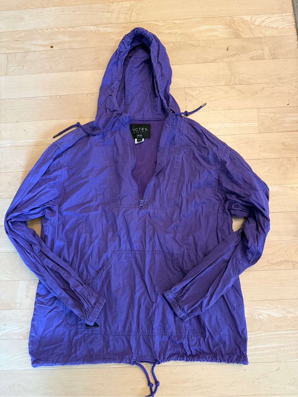 VCTRY Purple Cotton Hoodie - M